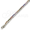 White Gold Filled Bracelet — Tennis Bracelet with Multicolor Cubic Zirconia Polished 03. — alternate product view — SKU 109996 | Oro Laminado Blanco brazalete — Tennis Bracelet with Multicolor Cubic Zirconia pulido 03. — SKU 109996