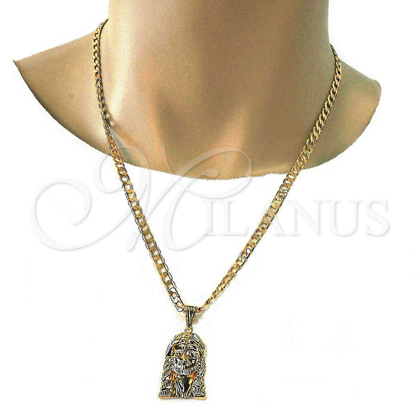 Gold Filled Pendant — Religious Pendant Jesus Design Diamond Cutting 05. — alternate product view — SKU 110000 | Oro Laminado dije — Religious Pendant Jesus diseño Diamond Cutting 05. — SKU 110000