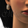 Oro Laminado Huggie Hoop, Gold Filled Style with White Cubic Zirconia, Polished, Golden Finish, 02.260.0006.20