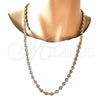 Oro Laminado Basic Necklace, Gold Filled Style Puff Mariner Design, Polished, Golden Finish, 04.63.1311.30 (Thickness, 30 Inches Length)
