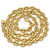 Oro Laminado Basic Necklace, Gold Filled Style Puff Mariner Design, Polished, Golden Finish, 04.63.1311.30 (Thickness, 30 Inches Length)