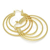 Oro Laminado Medium Hoop, Gold Filled Style Twist Design, Polished, Golden Finish, 02.261.0007.40