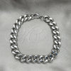 Stainless Steel Necklace and Bracelet, Twist Design, Polished, Steel Finish, 04.113.1737
