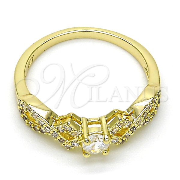 Gold Filled Ring — Multi Stone Ring with White Cubic Zirconia and — main product view — SKU 110337 | Oro Laminado anillo — Multi Stone Ring with blanco Cubic Zirconia and — SKU 110337