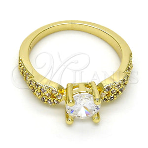 Gold Filled Ring — Multi Stone Ring with White Cubic Zirconia and — main product view — SKU 110347 | Oro Laminado anillo — Multi Stone Ring with blanco Cubic Zirconia and — SKU 110347