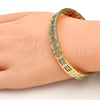 Oro Laminado Set Bangle, Gold Filled Style Diamond Cutting Finish, Two Tone, 13.99.0004.05.09 (09 MM Thickness, Size 5 (2.50 Diameter))