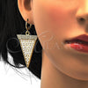 Oro Laminado Earring and Pendant Adult Set, Gold Filled Style with White Crystal and Ivory Pearl, Polished, Golden Finish, 10.99.0009