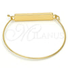 Gold Tone Individual Bangle, with White Mother of Pearl, Polished, Golden Finish, 07.263.0001.04.GT (01 MM Thickness, Size 5 (2.50 Diameter))
