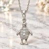 Sterling Silver Fancy Necklace, with White Cubic Zirconia, Polished, Silver Finish, 10.174.0156.18 (18 Inches Length)