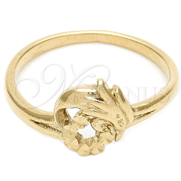 Gold Filled Ring — Elegant Ring Bird Design Diamond Cutting 01.63. Size — main product view — SKU 110794 | Oro Laminado anillo — Elegant Ring Bird diseño Diamond Cutting 01.63. Size — SKU 110794