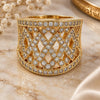 Oro Laminado Multi Stone Ring, Gold Filled Style with White Micro Pave, Polished, Golden Finish, 01.266.0006.08 (Size 8)