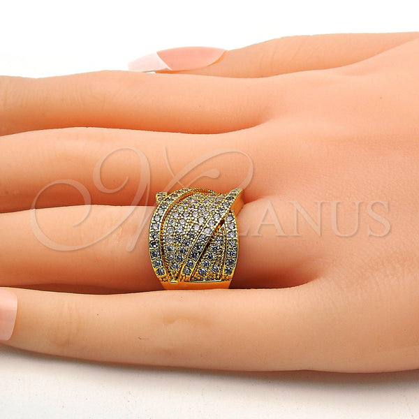Gold Filled Ring — Multi Stone Ring with White Micro Pave Polished — alternate product view — SKU 110940 | Oro Laminado anillo — Multi Stone Ring with blanco Micro Pave pulido — SKU 110940