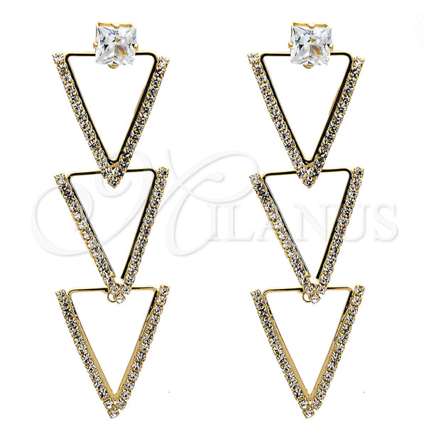 Gold Filled Ring — Long Earring with White Cubic Zirconia and White — main product view — SKU 110945 | Oro Laminado anillo — Long Earring with blanco Cubic Zirconia and blanco — SKU 110945