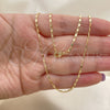 Gold Tone Basic Necklace, Polished, Golden Finish, 04.213.0004.24.GT (02 MM Thickness, 24 Inches Length)