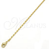 Gold Tone Basic Necklace, Polished, Golden Finish, 04.213.0004.24.GT (02 MM Thickness, 24 Inches Length)
