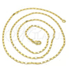 Gold Tone Basic Necklace, Polished, Golden Finish, 04.213.0004.24.GT (02 MM Thickness, 24 Inches Length)