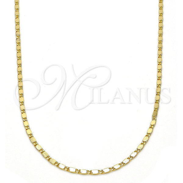 Gold Plated Necklace — Basic Necklace Polished 04. .GT 02 MM Thickness — main product view — SKU 110969 | Chapa de Oro collar — básico Necklace pulido 04. .GT 02 MM Thickness — SKU 110969