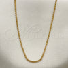 Oro Laminado Basic Necklace, Gold Filled Style Rope Design, Diamond Cutting Finish, Golden Finish, 04.118.0112.28 (05 MM Thickness, 28 Inches Length)