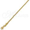 Oro Laminado Basic Necklace, Gold Filled Style Rope Design, Polished, Golden Finish, 04.64.0001.18