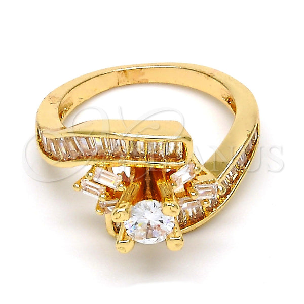 Gold Filled Ring — Multi Stone Ring Baguette Design with White Cubic — main product view — SKU 111169 | Oro Laminado anillo — Multi Stone Ring Baguette diseño with blanco Cubic — SKU 111169