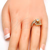 Oro Laminado Multi Stone Ring, Gold Filled Style with White Cubic Zirconia, Polished, Golden Finish, 01.199.0002.08.GT (Size 8)