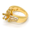 Oro Laminado Multi Stone Ring, Gold Filled Style with White Cubic Zirconia and White Micro Pave, Polished, Golden Finish, 01.199.0006.07.GT (Size 7)