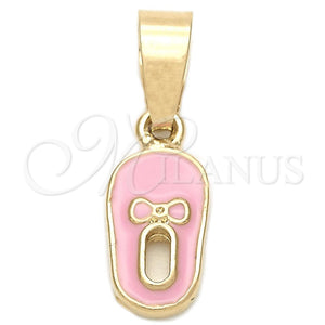 Gold Filled Pendant — Fancy Pendant Shoes Design Pink Enamel 05. — main product view — SKU 111204 | Oro Laminado dije — elegante Pendant Shoes diseño Pink Enamel 05. — SKU 111204