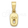Oro Laminado Fancy Pendant, Gold Filled Style Shoes Design, White Enamel Finish, Golden Finish, 05.163.0058.1