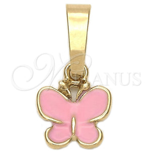 Gold Filled Pendant — Fancy Pendant Butterfly Design Pink Enamel 05. — main product view — SKU 111223 | Oro Laminado dije — elegante Pendant Butterfly diseño Pink Enamel 05. — SKU 111223