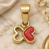 Oro Laminado Fancy Pendant, Gold Filled Style Butterfly Design, Orange Enamel Finish, Golden Finish, 05.163.0063.3