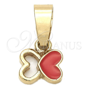 Gold Filled Pendant — Fancy Pendant Butterfly Design Orange Enamel 05. — main product view — SKU 111231 | Oro Laminado dije — elegante Pendant Butterfly diseño Orange Enamel 05. — SKU 111231