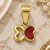 Oro Laminado Fancy Pendant, Gold Filled Style Butterfly Design, Red Enamel Finish, Golden Finish, 05.163.0063.4