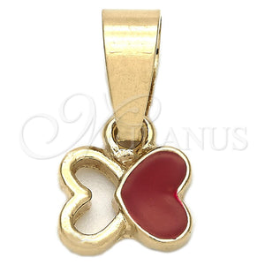 Gold Filled Pendant — Fancy Pendant Butterfly Design Red Enamel 05. — main product view — SKU 111232 | Oro Laminado dije — elegante Pendant Butterfly diseño Red Enamel 05. — SKU 111232