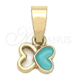 Gold Filled Pendant — Fancy Pendant Butterfly Design Blue Enamel 05. — main product view — SKU 111233 | Oro Laminado dije — elegante Pendant Butterfly diseño Blue Enamel 05. — SKU 111233