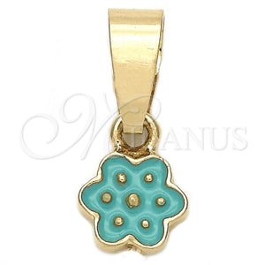 Gold Filled Pendant — Fancy Pendant Flower Design Blue Enamel 05. — main product view — SKU 111250 | Oro Laminado dije — elegante Pendant flor diseño Blue Enamel 05. — SKU 111250