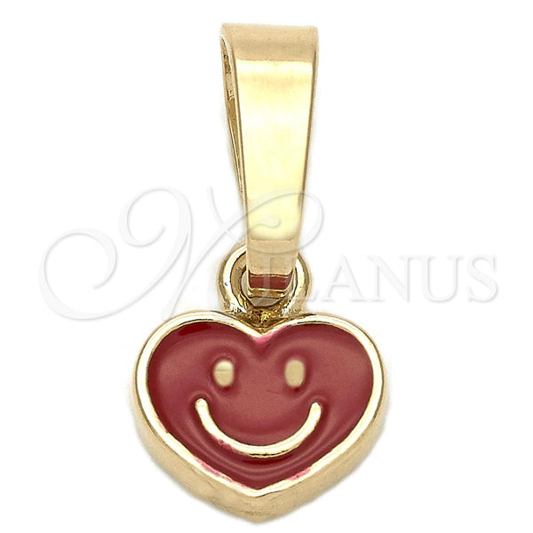 Gold Filled Pendant — Fancy Pendant Heart Design Red Enamel 05. — main product view — SKU 111338 | Oro Laminado dije — elegante Pendant corazón diseño Red Enamel 05. — SKU 111338