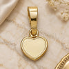 Oro Laminado Fancy Pendant, Gold Filled Style Heart Design, White Enamel Finish, Golden Finish, 05.163.0080.2