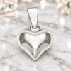 Sterling Silver Fancy Pendant, Heart and Heart Design, Polished, Silver Finish, 05.16.0208