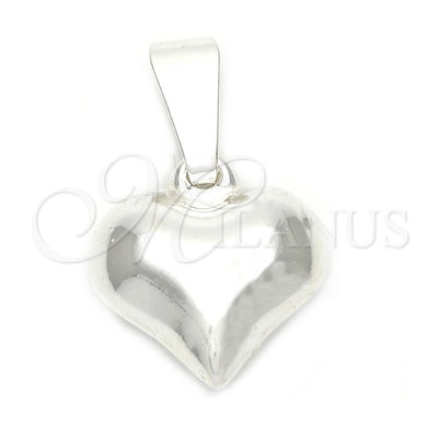 Sterling Silver Heart and Heart Pendant 05.16.0208 for wholesale, main product view