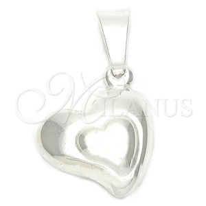 Sterling Silver Pendant — Fancy Pendant Heart and Heart Design Polished 05.16. — main product view — SKU 111423 | Plata 925 dije — elegante Pendant corazón and corazón diseño pulido 05.16. — SKU 111423
