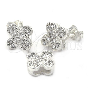 Sterling Silver Ring — Earring and Pendant Adult Set Flower Design with — main product view — SKU 111436 | Plata 925 anillo — Earring and Pendant Adult Set flor diseño with — SKU 111436