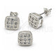 Sterling Silver Earring and Pendant Adult Set, with White Cubic Zirconia, Polished, Silver Finish, 10.166.0015