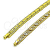 Gold Tone Fancy Bracelet, Diamond Cutting Finish, Golden Finish, 03.100.0022.07 (08 MM Thickness, 8 Inches Length)