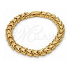 Oro Laminado Fancy Bracelet, Gold Filled Style Butterfly Design, Diamond Cutting Finish, Golden Finish, 03.100.0023.07 (08 MM Thickness, 7 Inches Length)