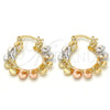 Oro Laminado Small Hoop, Gold Filled Style Polished, Tricolor, 02.170.0149.25