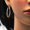 Oro Laminado Small Hoop, Gold Filled Style Diamond Cutting Finish, Tricolor, 02.170.0153.25