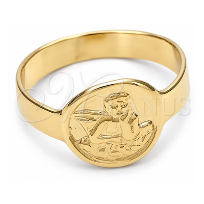 Oro Laminado Elegant Ring, Gold Filled Style Angel Design, Polished, Golden Finish, 01.32.0041.05 (Size 5)