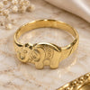 Oro Laminado Elegant Ring, Gold Filled Style Dragon-Fly Design, Polished, Golden Finish, 01.32.0043.06 (Size 6)