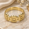 Oro Laminado Elegant Ring, Gold Filled Style Flower Design, Polished, Golden Finish, 01.32.0045.05 (Size 5)