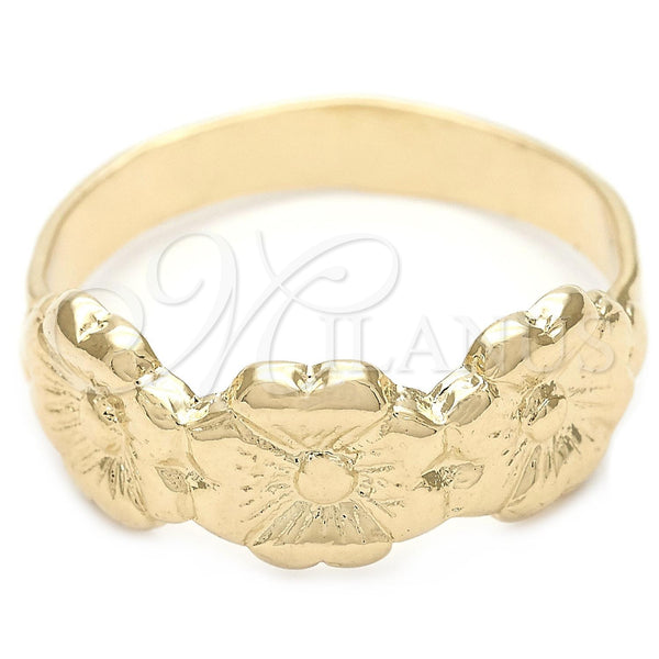Gold Filled Ring — Elegant Ring Flower Design Polished 01.32. Size 5 — main product view — SKU 111607 | Oro Laminado anillo — Elegant Ring flor diseño pulido 01.32. Size 5 — SKU 111607